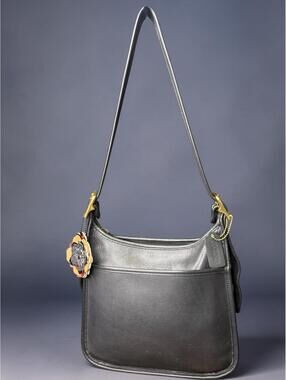 Coach Vintage Black Leather Legacy Zip Bag 9966 Shoulder Crossbody USA